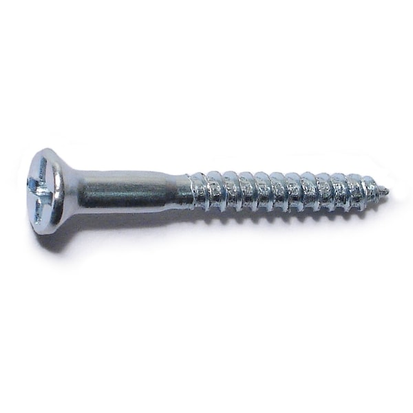 Midwest Fastener Wood Screw, #6, 1-1/4 in, Zinc Plated Steel Flat Head Phillips Drive, 60 PK 62753 - main